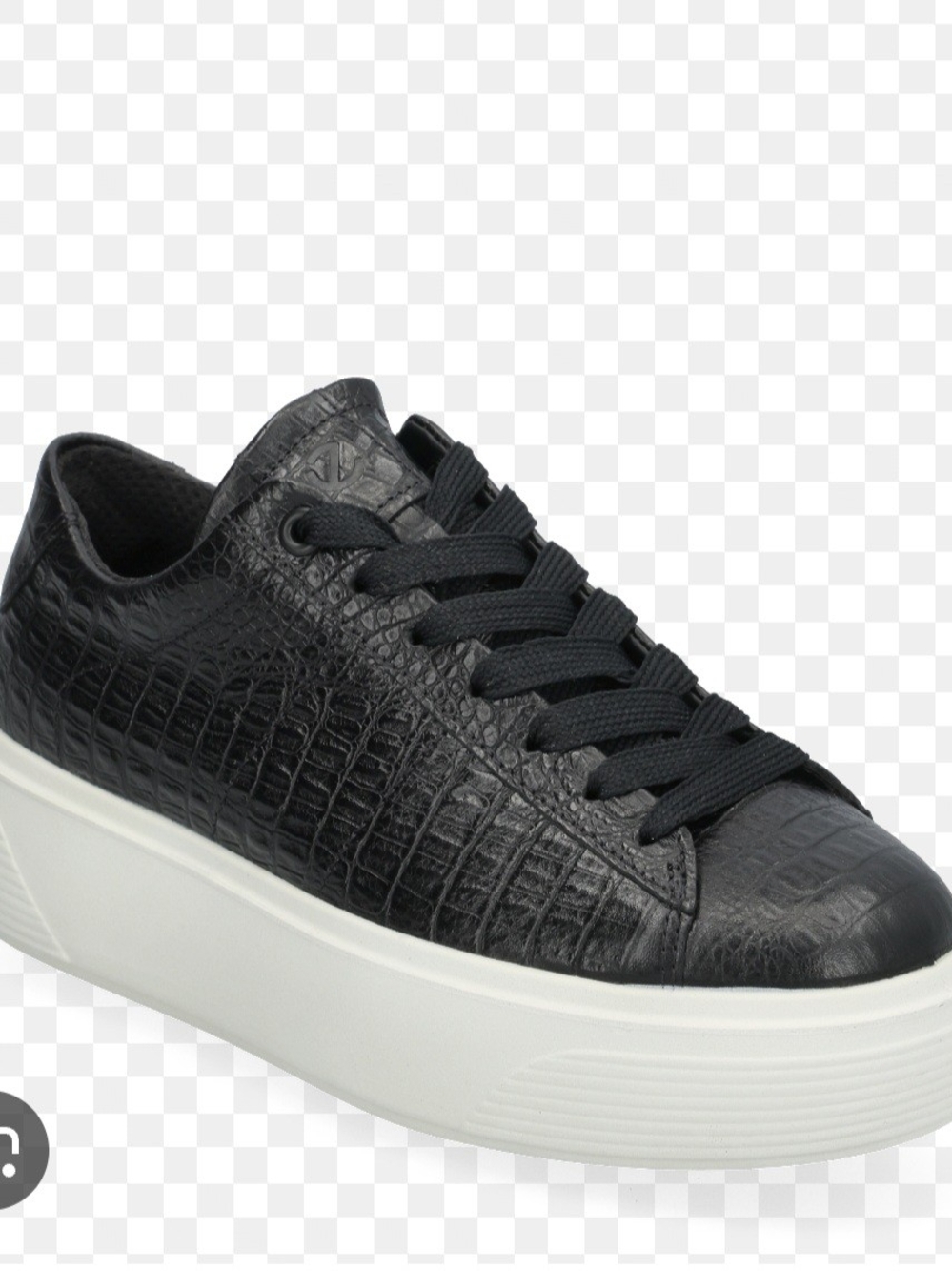 Women’s Platform Lace-Up Sneakers in Black